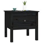 vidaXL Tables d'appoint 2 Pièces Noir 50x50x49 cm Bois massif de pin