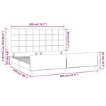 vidaXL Cadre de lit avec tête de lit Vert foncé 200x200 cm Velours