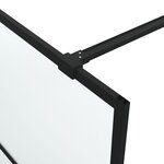 vidaXL Paroi de douche Noir 80x195 cm Verre ESG dépoli