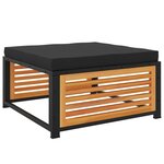 vidaXL Salon de jardin avec coussins 4 Pièces bois d'acacia massif