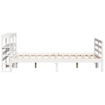 vidaXL Cadre de lit sans matelas blanc 160x200 cm bois de pin massif