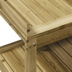 vidaXL Table de rempotage avec étagères 108x45x86 5 cm bois massif pin