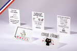 Boîte de 10 cartes simples echec et mat créées et imprimées en france sur papier pefc avec 10 enveloppes
