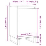 vidaXL Buffets 2 Pièces blanc 40x35x70 cm bois d’ingénierie