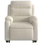 vidaXL Fauteuil de massage inclinable Crème Velours