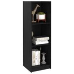 vidaXL Bibliothèque/Séparateur de pièce Noir 36x33x110 cm Pin massif