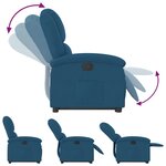 vidaXL Fauteuil inclinable bleu velours