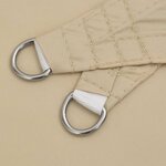 vidaXL Voile de parasol tissu oxford triangulaire 3 5x3 5x4 9 m beige
