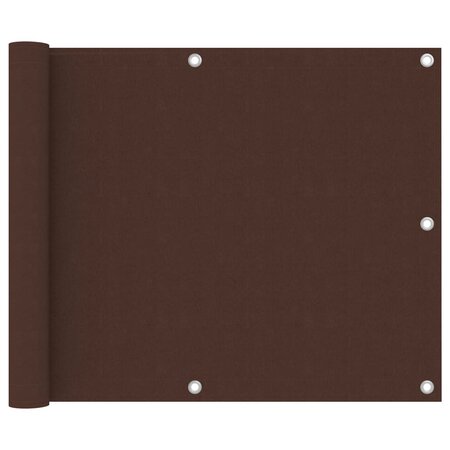 vidaXL Écran de balcon Marron 75x400 cm Tissu Oxford