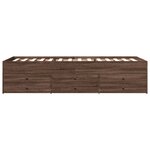 vidaXL Lit de jour et tiroirs chêne marron 90x190 cm bois d'ingénierie