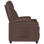 vidaXL Fauteuil inclinable Marron Similicuir