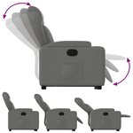 vidaXL Fauteuil inclinable Gris foncé Tissu