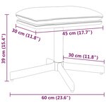 vidaXL Repose-pied Blanc crème 60x60x36 cm Velours
