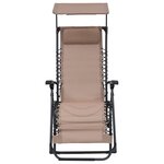 vidaXL Chaise pliable de terrasse Textilène Taupe