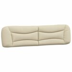 vidaXL Cadre de lit sans matelas crème 200x200 cm tissu