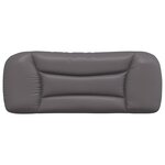 vidaXL Coussin de tête de lit gris 100 cm similicuir