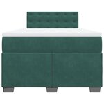 vidaXL Sommier à lattes de lit et matelas Vert foncé 120x200cm Velours