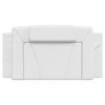 vidaXL Coussin de tête de lit blanc 100 cm similicuir