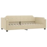 vidaXL Lit de repos crème 90x200 cm tissu