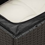 vidaXL Salon de jardin 6 Pièces avec coussins noir résine tressée