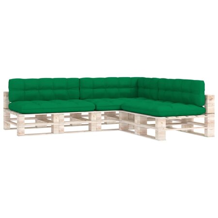 vidaXL Coussins de canapé palette 7 Pièces Vert