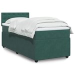 vidaXL Sommier à lattes de lit et matelas Vert foncé 80x200 cm Velours