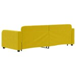 vidaXL Lit de jour avec gigogne et tiroirs jaune 80x200 cm velours