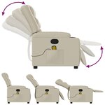 vidaXL Fauteuil inclinable de massage Crème Similicuir