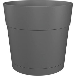 Pot à fleurs et plantes rond plastique anthracite Ø 40 cm