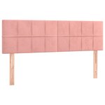 vidaXL Sommier à lattes de lit avec matelas Rose 140x200 cm Velours