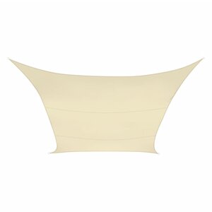 Perel Voile d'ombrage perméable à l'eau Carré 3 6 m Champagne