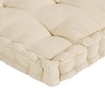 vidaXL Coussins de plancher de palette 5 Pièces Beige Coton