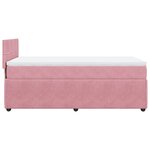vidaXL Sommier à lattes de lit avec matelas Rose 90x190 cm Velours
