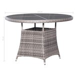 vidaXL Jeu à dîner de jardin 5 Pièces Résine tressée Anthracite et gris