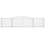 vidaXL Paniers à gabions arqués 3 Pièces 400x50x80/100 cm Fer galvanisé