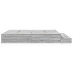 vidaXL Lit de rangement Gris Sonoma 180x200 cm