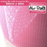 Lot de 6 rouleaux de film bulle d'air largeur 100cm x longueur 50m  - gamme air'roll antistatique