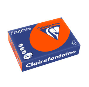 Ramette 250 Feuilles Papier 210g A4 210x297 mm Certifié FSC Rouge cardinal x 4 TROPHÉE