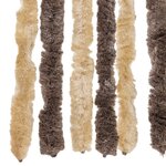 vidaXL Rideau anti-mouches marron foncé et beige 56x200 cm chenille