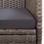 vidaXL Ensemble à manger de jardin 9 Pièces coussins gris résine tressée