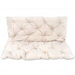 vidaXL Coussin crème pour balancelle 120 cm