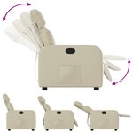 vidaXL Fauteuil inclinable Crème Similicuir