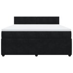 vidaXL Sommier à lattes de lit avec matelas Noir 180x200 cm Velours