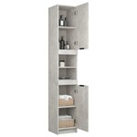 vidaXL Armoire de salle de bain gris béton 32x34x188 5 cm