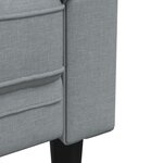 vidaXL Canapé Chesterfield 3 places gris clair tissu