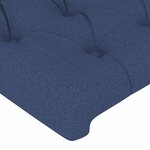 vidaXL Tête de lit à LED Bleu 147x16x118/128 cm Tissu