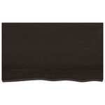 vidaXL Étagère murale marron foncé 100x60x2cm bois chêne massif traité