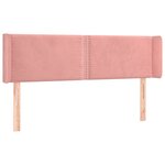 vidaXL Tête de lit avec oreilles Rose 147x16x78/88 cm Velours