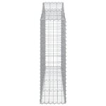 vidaXL Paniers à gabions arqués 4 Pièces 200x30x100/120 cm Fer galvanisé