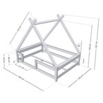 Lit cabane enfant TAHUKA 120 x 190 gris clair